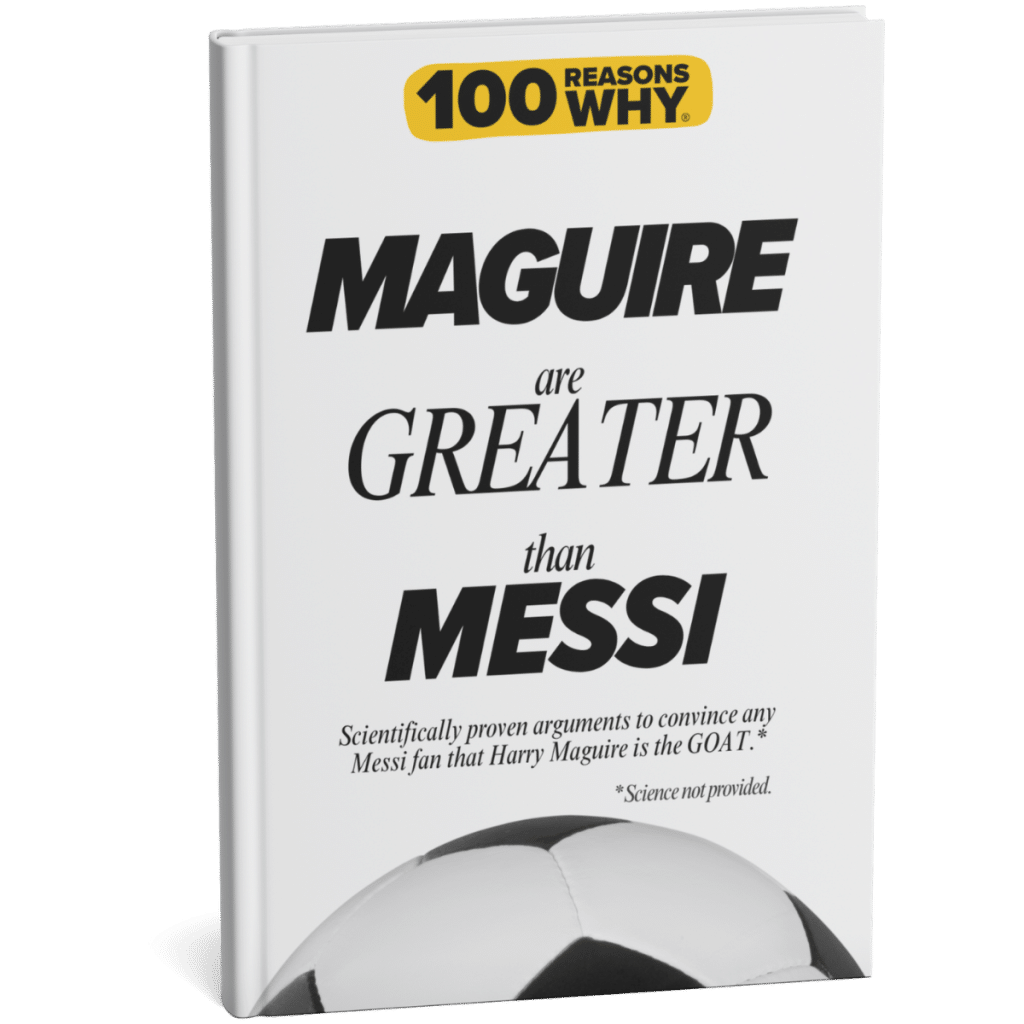 100 RW Colletion Sports Books Premier League: Maguire is Greater than Messi